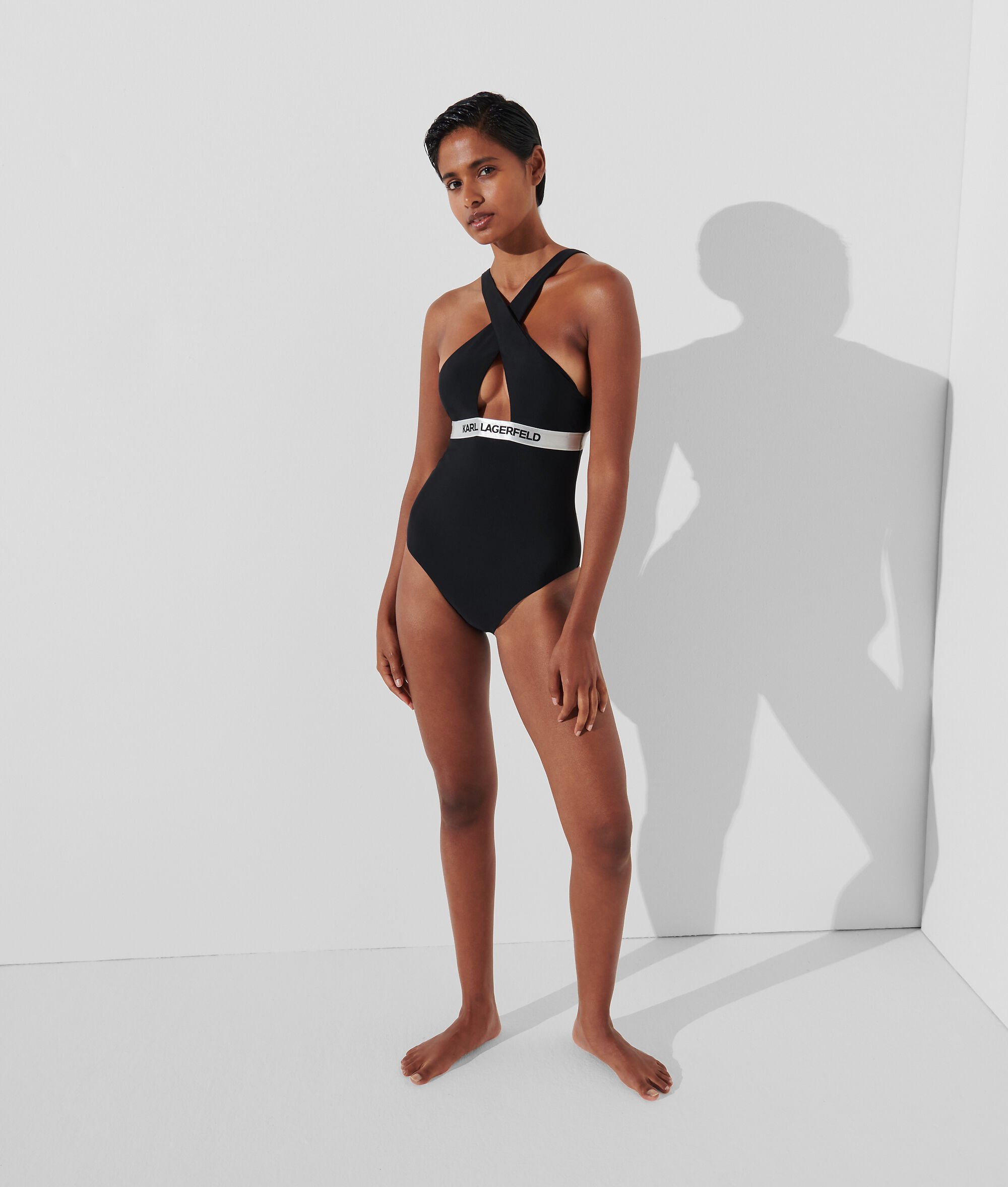 (image for) Top-Level KARL LOGO HALTER SWIMSUIT